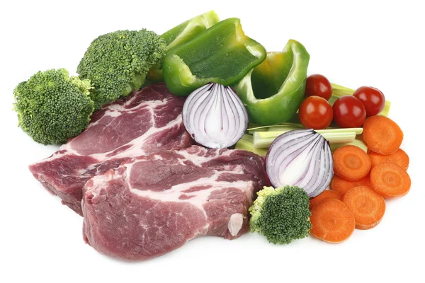 Carni suine e vegetali . — Foto Stock