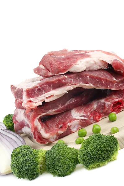 Pork meat and vegetable. — Stock Photo, Image