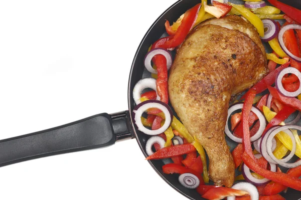 Stock image Chicken leg and vegetable