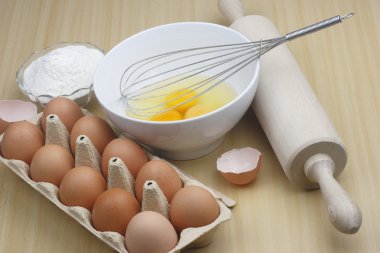 Eggs and flour. clipart