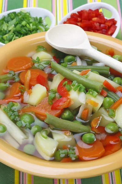 Диетический овощной суп . — стоковое фото
