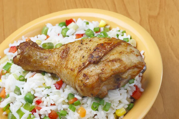 Fried chicken leg. — Stock Photo, Image