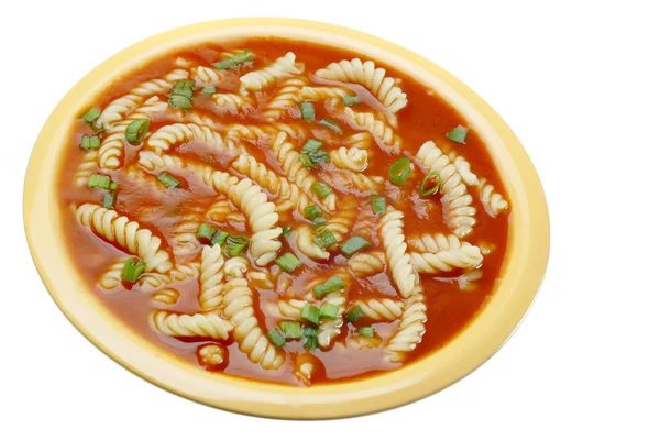 Tomato soup with pasta. — Stock Photo, Image