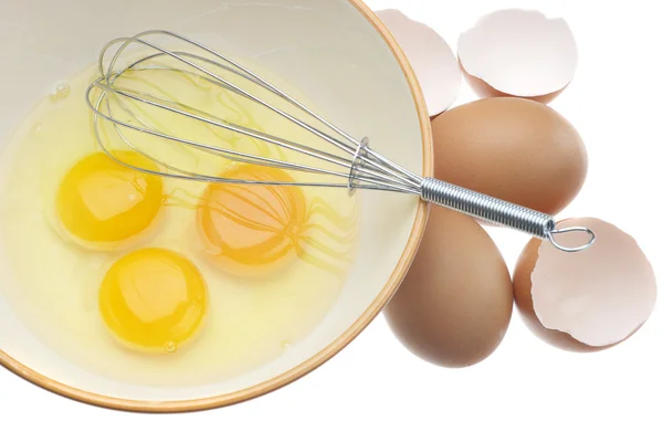 Uova e frusta . — Foto Stock