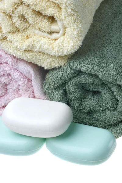 stock image Soap and towels