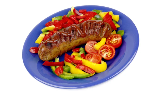 Fried sausage. — Stock Photo, Image