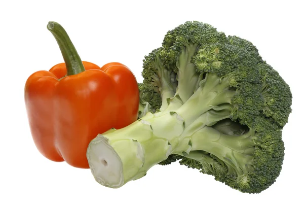 Paprika en broccoli — Stockfoto