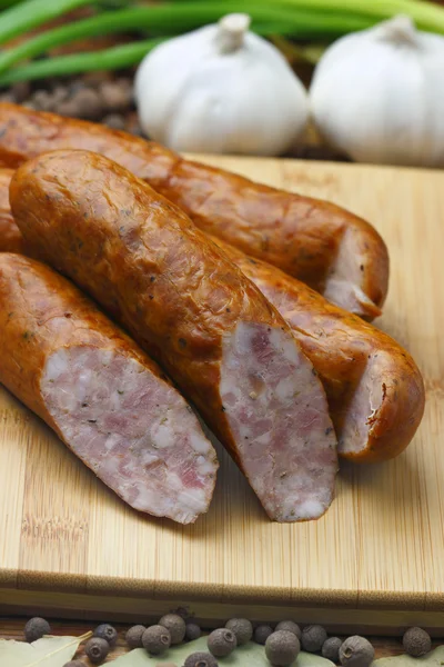 Sausage and vegetable. — Stock Photo, Image