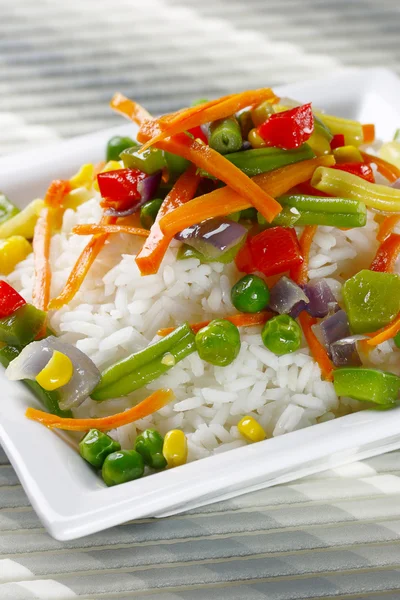 Rice with vegetables. — Stock Photo, Image