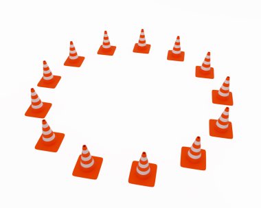 Traffic cones clipart