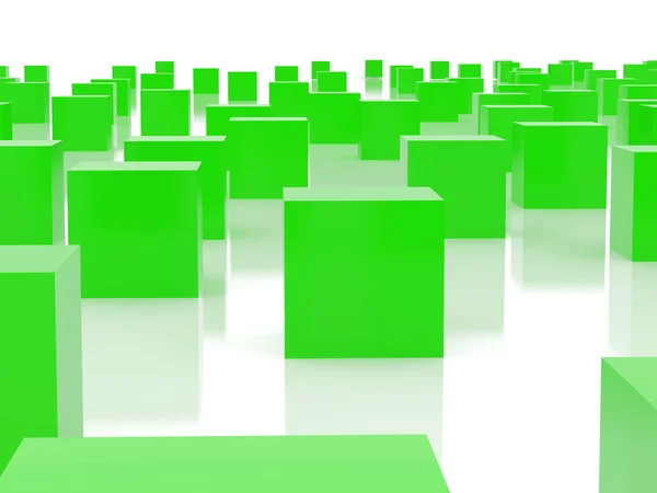 Green cubes — Stock Photo, Image