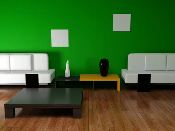 Зелёная комната — стоковое фото
