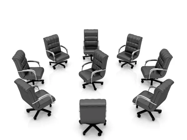 Biuro fotel zestaw pięciu — Zdjęcie stockowe