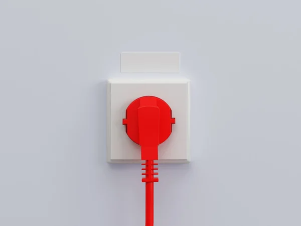 Ein rotes Kabel — Stockfoto