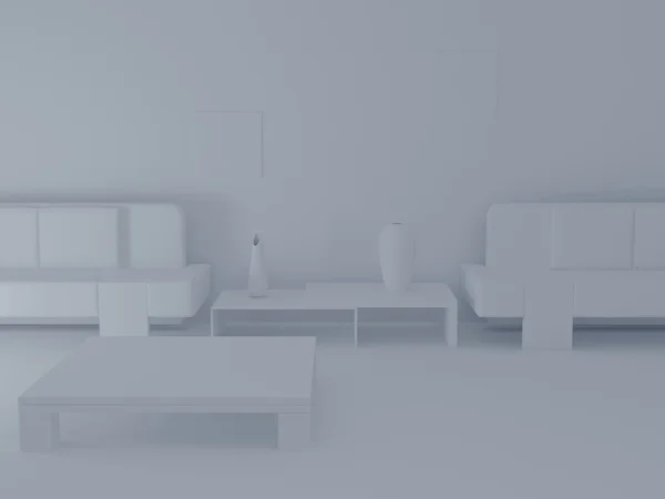 Apartamento branco definido cinco — Fotografia de Stock