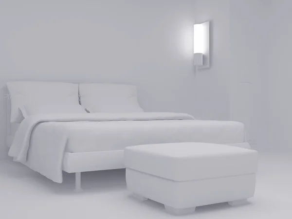 Biała sypialnia zestaw ośmiu — Zdjęcie stockowe