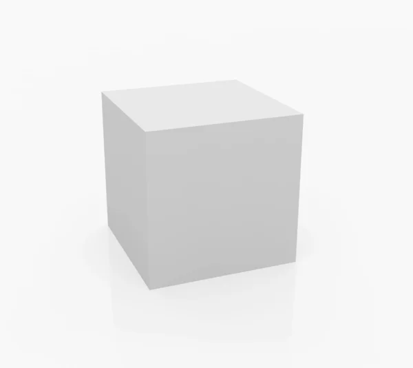Witte kubus — Stockfoto