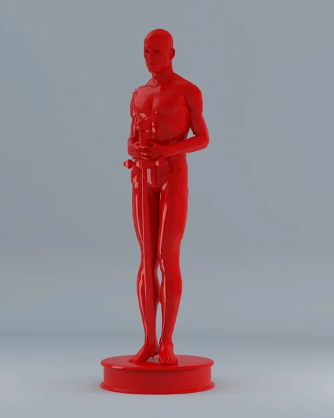 Röd statyett — Stockfoto