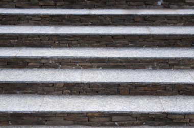 vieja escalera establece cuatro