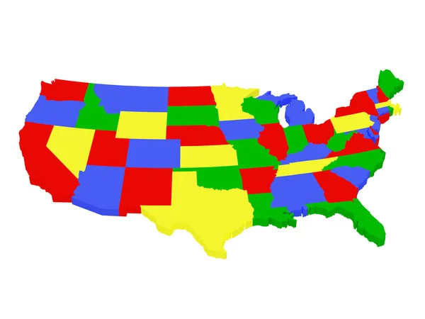 Mapa EUA — Fotografia de Stock