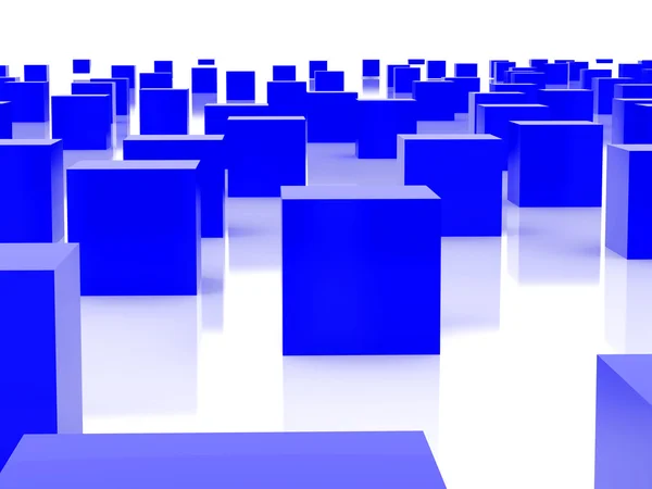 Cubi blu — Foto Stock