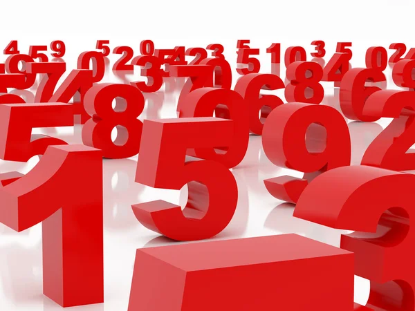Röda siffror — Stockfoto