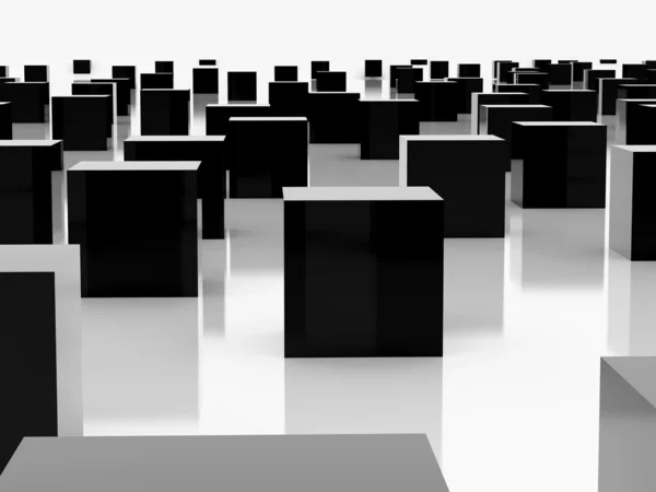 Cubo negro — Foto de Stock