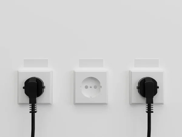 Två elektriska kablar — Stockfoto
