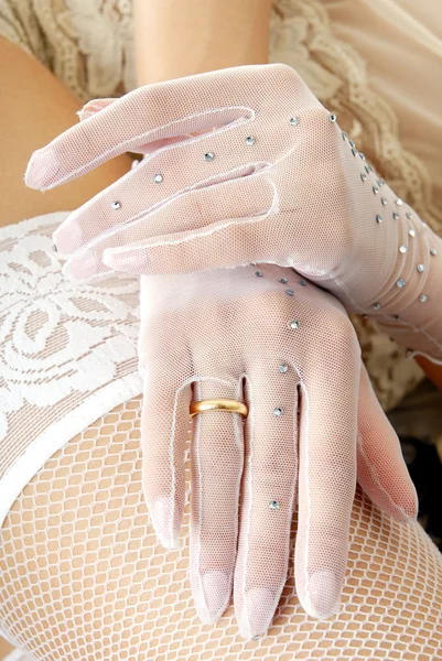 Mani di sposa — Foto Stock