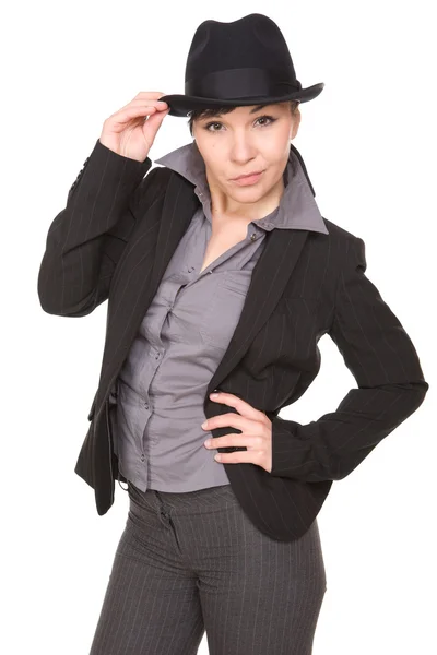 Woman with hat Stock Image
