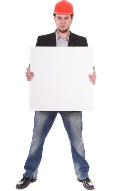 Architect with banner clipart