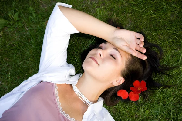 Relaxing woman — Stock Photo, Image