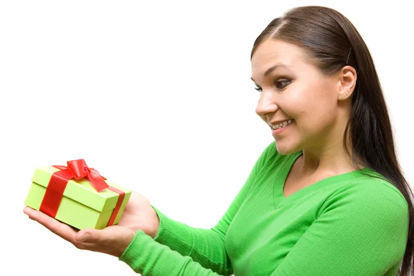 stock image Woman with gift