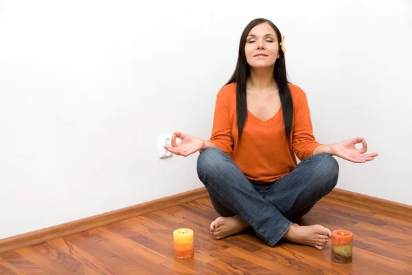 Indoor meditation — Stock Photo, Image