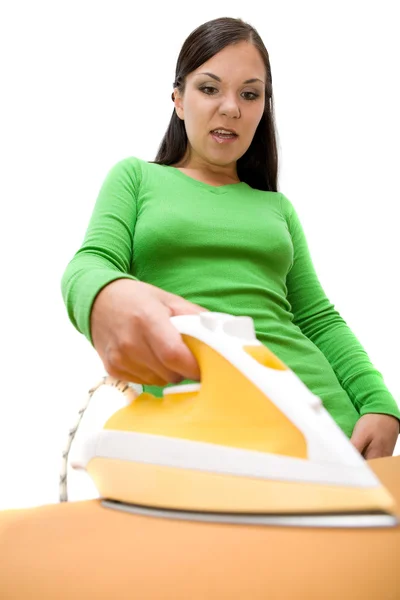 Ironing woman — Stock Photo, Image