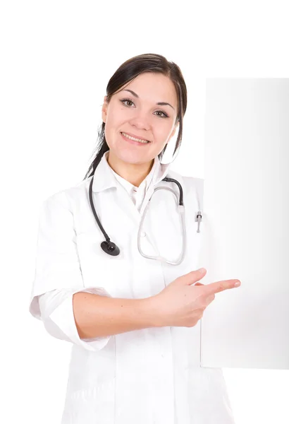 Médica com prancha — Fotografia de Stock