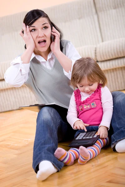 Working and parenting — Stock Photo, Image