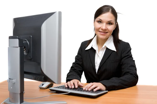 Businesswoman at desk — Stock Photo, Image