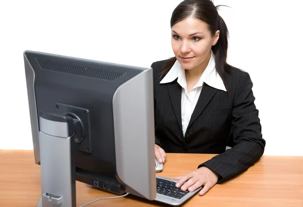 Geschäftsfrau am Schreibtisch — Stockfoto