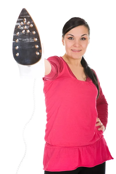 Ironing woman — Stock Photo, Image