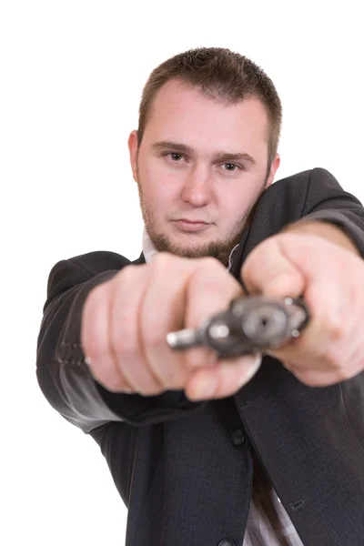 Homem com arma — Fotografia de Stock