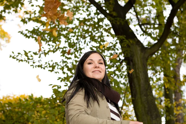 Осенняя женщина Лицензионные Стоковые Фото