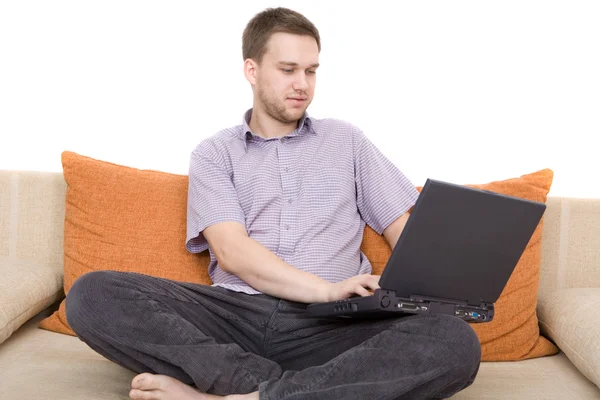 Man with laptop Royalty Free Stock Images