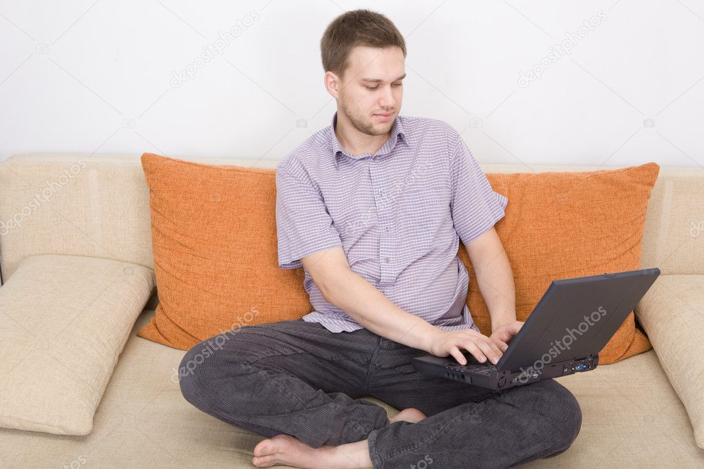 Man with laptop