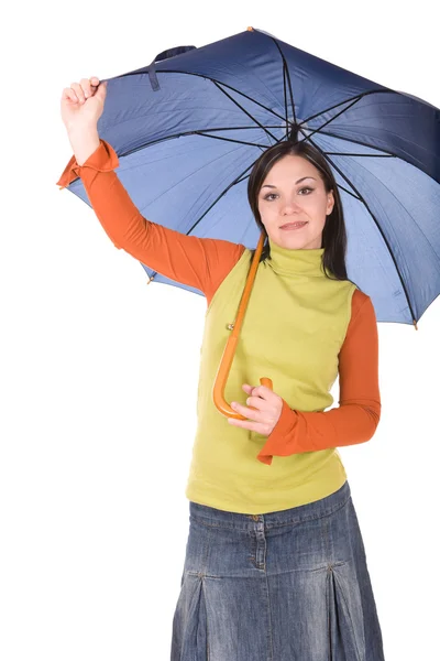 우산을 가진 여자 — 스톡 사진