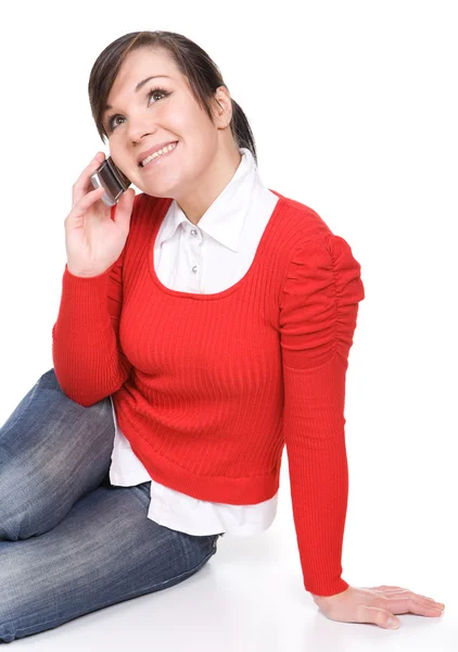 Woman with phone — Stock Photo, Image