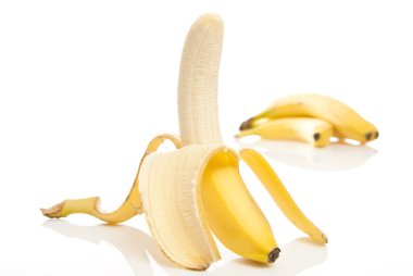 Ripe bananas isolated clipart