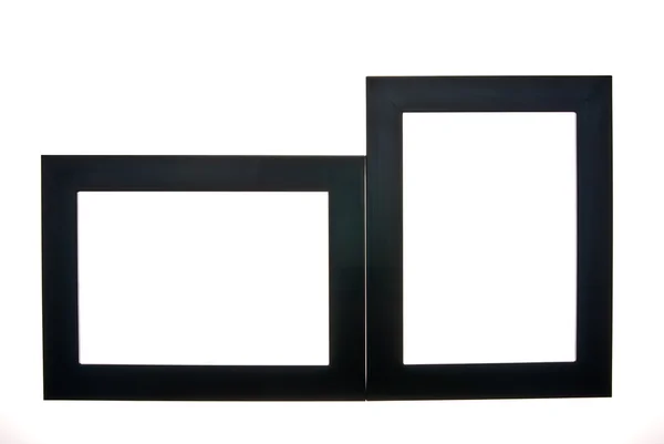 Twee houten zwarte frames — Stockfoto