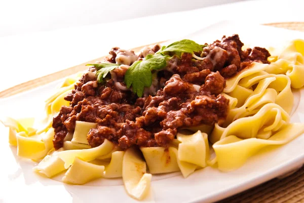 stock image Spaghetti bolognese with cheese