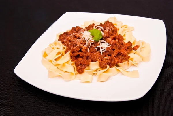 stock image Spaghetti bolognese with cheese